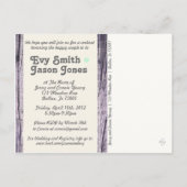 色彩の鮮やかな木-カスタムなInviation -紫色 + ティール（緑がかった色） インビテーションポストカード (裏面)