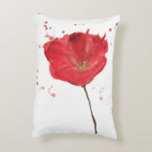 色彩の鮮やかな水彩画のケシの花2 アクセントクッション (裏面(縦))