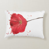 色彩の鮮やかな水彩画のケシの花2 アクセントクッション (裏面)