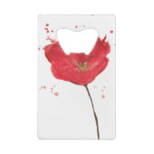 色彩の鮮やかな水彩画のケシの花2 クレジットカード栓抜き (裏面)