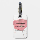 色彩の鮮やかな水彩画のケシの花2 ラゲッジタグ (裏面縦)