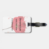 色彩の鮮やかな水彩画のケシの花2 ラゲッジタグ (裏面横)