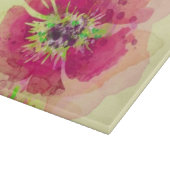 色彩の鮮やかな水彩画のケシ2 カッティングボード (角)