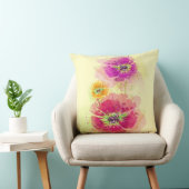 色彩の鮮やかな水彩画のケシ2 クッション (椅子)