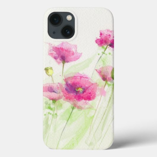 色彩の鮮やかな水彩画のケシ3 Case-Mate iPhoneケース (裏面)