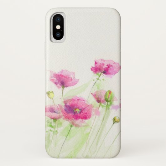 色彩の鮮やかな水彩画のケシ3 Case-Mate iPhoneケース (裏面)