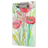 色彩の鮮やかな水彩画のケシ クリップボード (左)