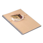 色彩の鮮やかな水彩画のケーキが付いているカード ノートブック (右側)