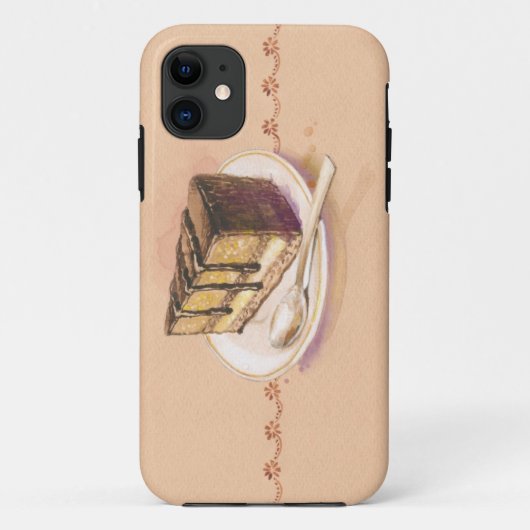 色彩の鮮やかな水彩画のケーキが付いているカード Case-Mate iPhoneケース (裏面)