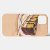 色彩の鮮やかな水彩画のケーキが付いているカード Case-Mate iPhoneケース (裏面 (横))
