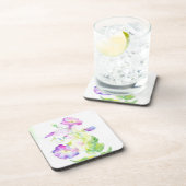 色彩の鮮やかな水彩画のconvolvulusの花 コースター (右側)
