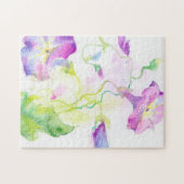 色彩の鮮やかな水彩画のconvolvulusの花 ジグソーパズル (横)