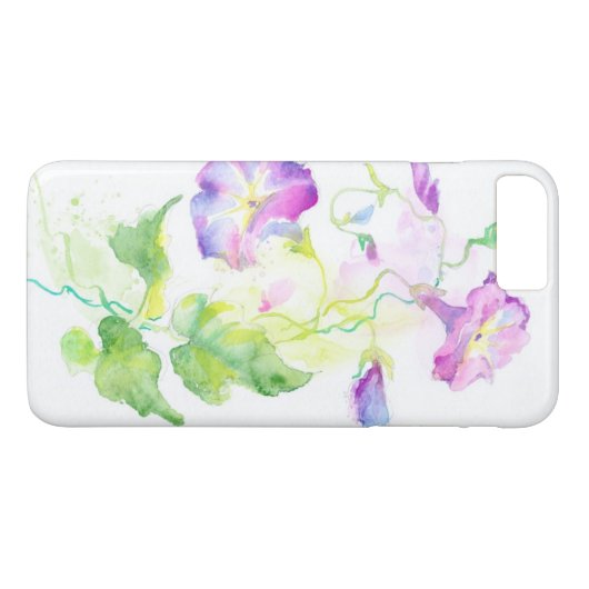 色彩の鮮やかな水彩画のconvolvulusの花 Case-Mate iPhoneケース (裏面(横))