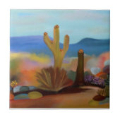 色彩の鮮やかな砂漠のセラミックタイル タイル (正面)