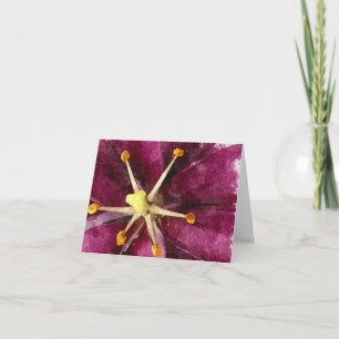 色彩の鮮やかな紫色のLilly Notecard カード
