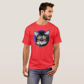 色彩の鮮やかな脂肪質猫 Tシャツ (正面フル)