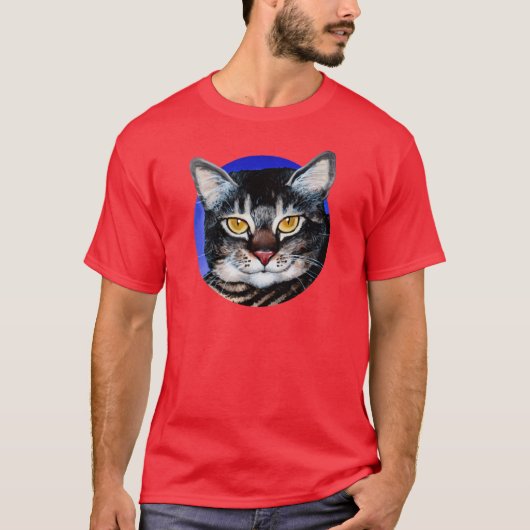 色彩の鮮やかな脂肪質猫 Tシャツ (正面)