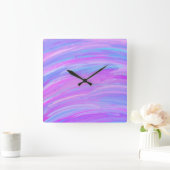 色彩の鮮やかな色のアクリルの柱時計 スクエア壁時計 (ホーム)