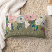 色彩の鮮やかな花のパーソナライズな一流のクッション ランバークッション (ブランケット)