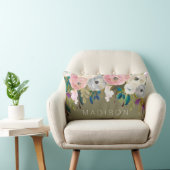 色彩の鮮やかな花のパーソナライズな一流のクッション ランバークッション (椅子)