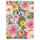 色彩の鮮やかな花の女性ギフトのクリップボード クリップボード (裏面)