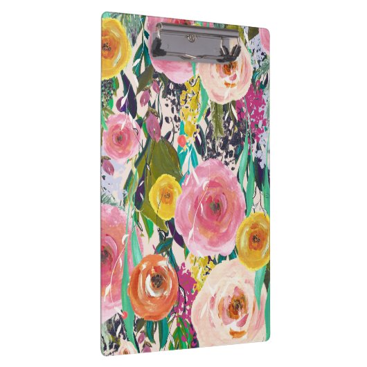 色彩の鮮やかな花の女性ギフトのクリップボード クリップボード (右)