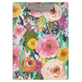 色彩の鮮やかな花の女性ギフトのクリップボード クリップボード (正面)