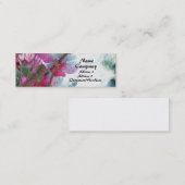 色彩の鮮やかな花の小企業カード スキニー名刺 (正面/裏面)