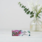 色彩の鮮やかな花の小企業カード スキニー名刺 (スタンド正面)