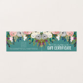 色彩の鮮やかな花の店のギフト券のテンプレート (外部フラット)