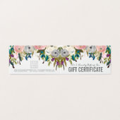 色彩の鮮やかな花の店のギフト券のテンプレート (外部フラット)