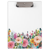 色彩の鮮やかな花の花屋のスタイリストビジネスクリップボード クリップボード (正面)