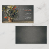 色彩の鮮やかな花デザイナー花のスタイリスト 名刺 (正面/裏面)