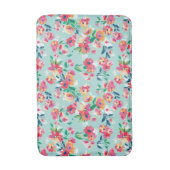 色彩の鮮やかな花模様 バスマット (正面縦)