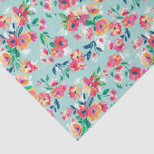 色彩の鮮やかな花模様 薄葉紙 (詳細)