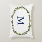 色彩の鮮やかな葉mongrammed枕 アクセントクッション (正面(垂直))