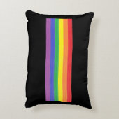 色彩の鮮やかな虹の旗 アクセントクッション (裏面(縦))