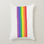 色彩の鮮やかな虹の旗 アクセントクッション (正面(垂直))