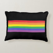 色彩の鮮やかな虹の旗 アクセントクッション (裏面)