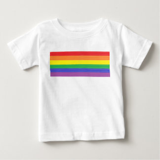 色彩の鮮やかな虹の旗 ベビーTシャツ