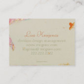 色彩の鮮やかな蝶名刺 名刺 (裏面)