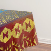 色彩の鮮やかな質のBoho民族の金パターン テーブルクロス (インサイチュ)