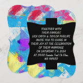 色彩の鮮やかな質 招待状 (正面/裏面)