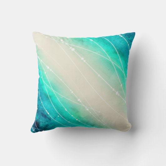 色彩の鮮やかな輝きの海の砂パターン水の装飾用クッション クッション (裏面)