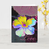 色彩の鮮やかな野生の花愛 カード (黄色い花)