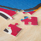 色彩の鮮やかな顔のパズル ジグソーパズル (側面)