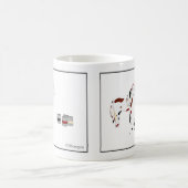 色彩の鮮やかな馬 コーヒーマグカップ (中央)