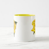 色彩の鮮やかな黄色バラ ツートーンマグカップ (中央)
