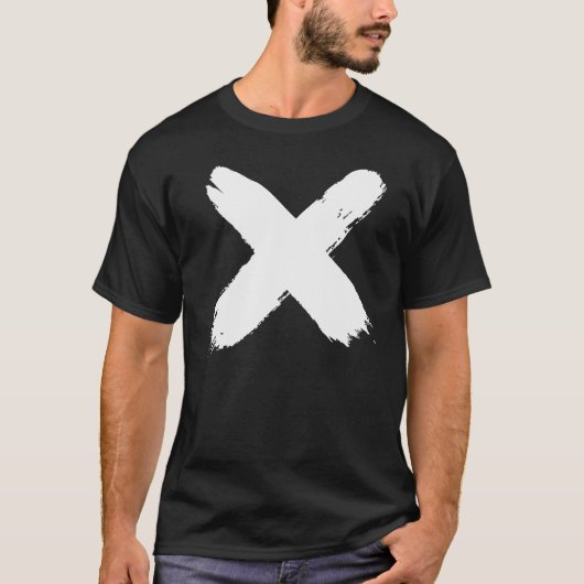 色彩の鮮やかな"X"のTシャツ Tシャツ (正面)