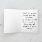 色彩の鮮やかなDaisysおよび鳩のバースデー・カード カード (内部)